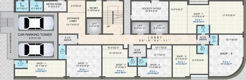 Floor Plan of Commercial Pragati Siddhivinayak Orchid in Ghatkopar East, Mumbai - Image 272152