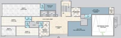 Floor Plan of Commercial Pragati Icon in Ghatkopar East, Mumbai - Image 268321