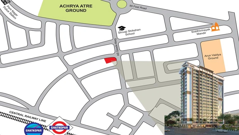 Location of Commercial Pragati Icon in Ghatkopar East, Mumbai - Image 268320