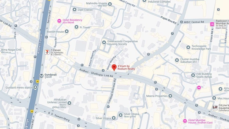 Location of Rodium Xtrium in Andheri East, Mumbai - Image 268378