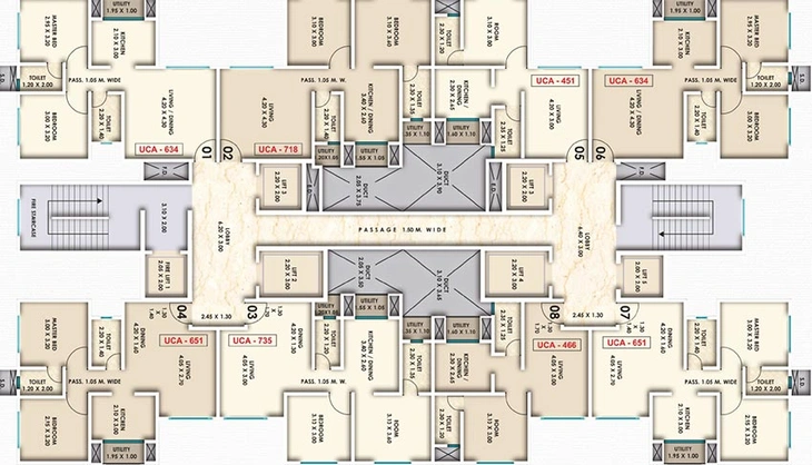 Floor Plan of Padmadisha Heights in Bhiwandi, Thane - Image 260062