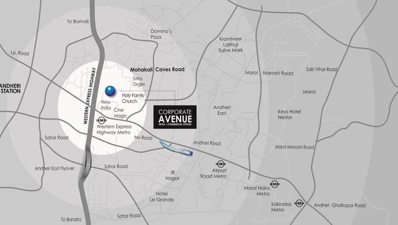 Location of Atul Corporate Avenue in Andheri East, Mumbai - Image 267460