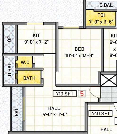 1 BHK Flat in Sushmita Diamond Palace in Bhiwandi, Thane - Image 849198