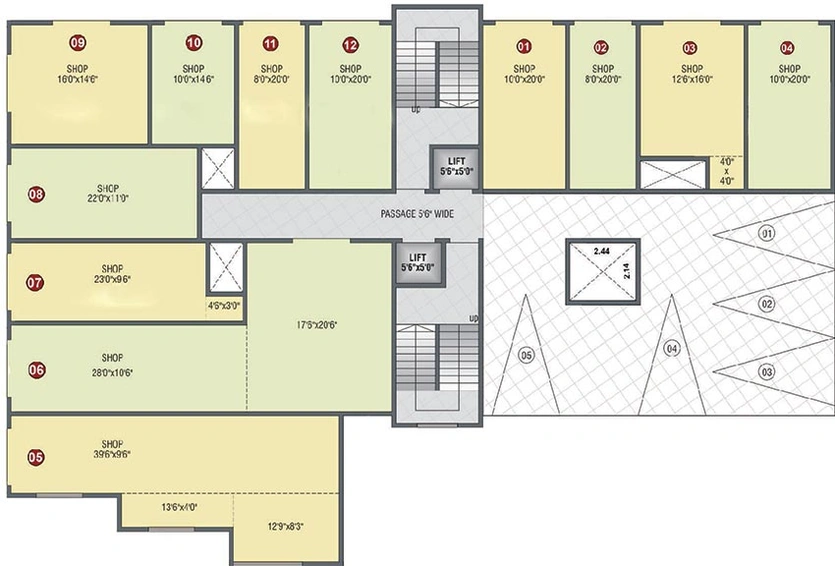 Floor Plan of Commercial Sanghvi Parsssva Classic in Bhiwandi, Thane - Image 270075