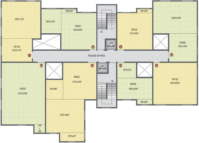 Floor Plan of Commercial Sanghvi Parsssva Classic in Bhiwandi, Thane - Image 270076