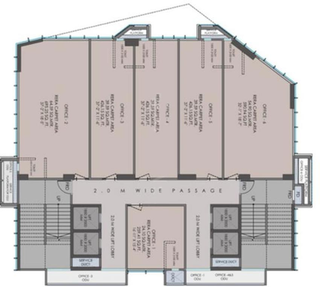 Floor Plan of Bhutra The Pentagon in Bhayandar East, Thane - Image 269139