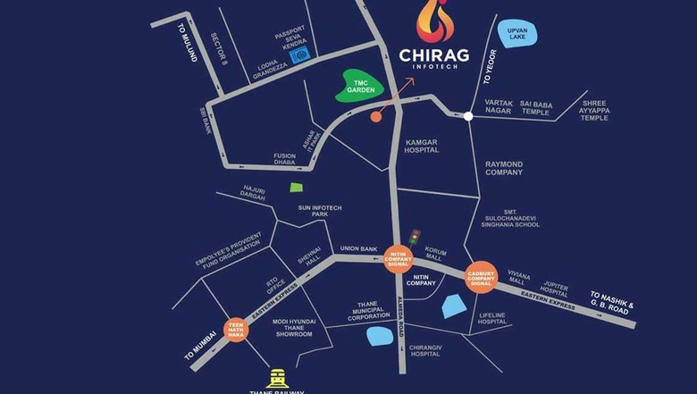 Location of Aarsh Chirag Infotech in Thane West, Thane - Image 269166