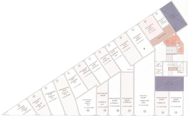 Floor Plan of Ryna Arcade in Malad West, Mumbai - Image 268387