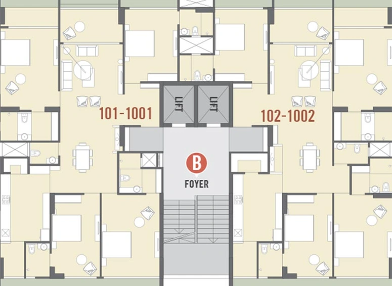 Floor Plan of Aaryan The One in Jodhpur Village, Ahmedabad - Image 260229