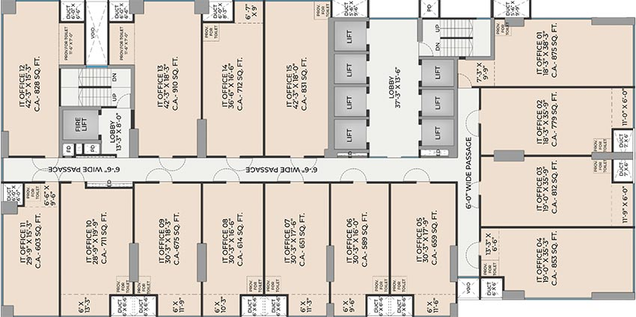 Floor Plan of Squarefeet Wagle Trade Square in Thane West, Thane - Image 269937