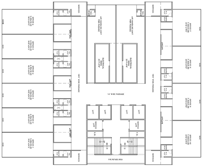 Floor Plan of One Platinum in Belapur, Navi Mumbai - Image 269485
