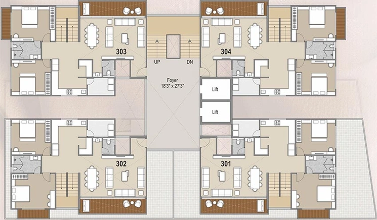 Floor Plan of Aristo Aatman in Gota, Ahmedabad - Image 260287
