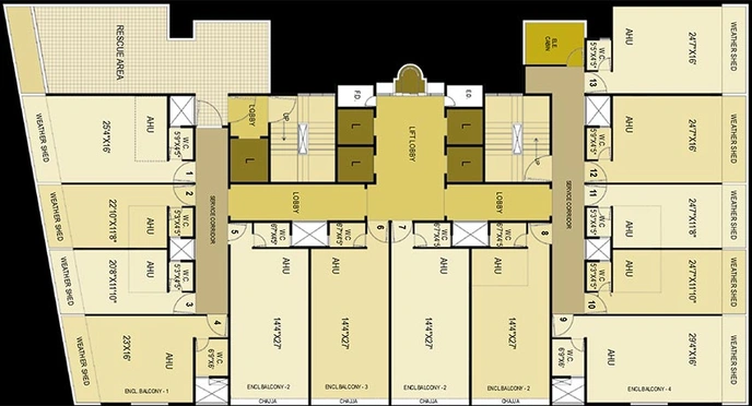 Floor Plan of Dream Digit in Belapur, Navi Mumbai - Image 269373