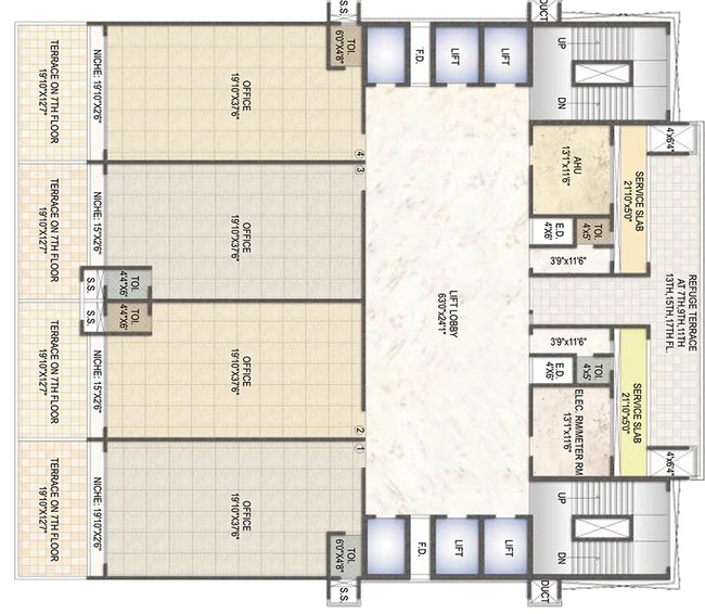 Floor Plan of Goodwill Excellency in Vashi, Navi Mumbai - Image 269421