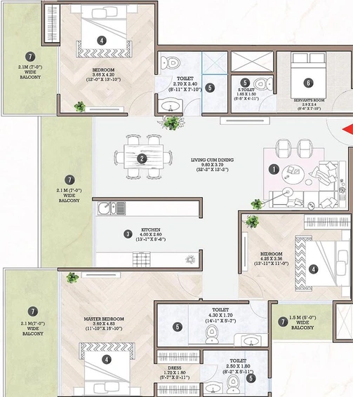 3 BHK Flat in Baba Kailasha Estate in Raj Nagar Extension, Ghaziabad - Image 849275