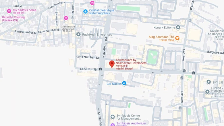 Location of Naiknavare Town Square in Viman Nagar, Pune - Image 270676
