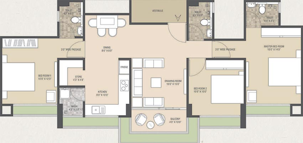 3 BHK Flat in Cavalier Krish Icon in Bhadaj, Ahmedabad - Image 849276