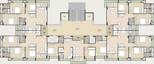 Floor Plan of Cavalier Krish Icon in Bhadaj, Ahmedabad - Image 260360