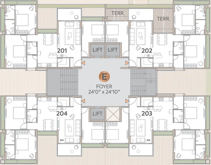 Floor Plan of Shilp Celestial in Vaishnodevi Circle, Ahmedabad - Image 260370