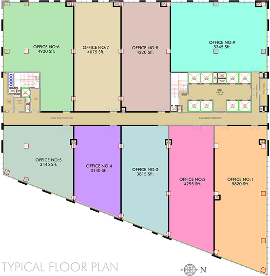 Floor Plan of Gowra Fountainhead in Madhapur, Hyderabad - Image 290663