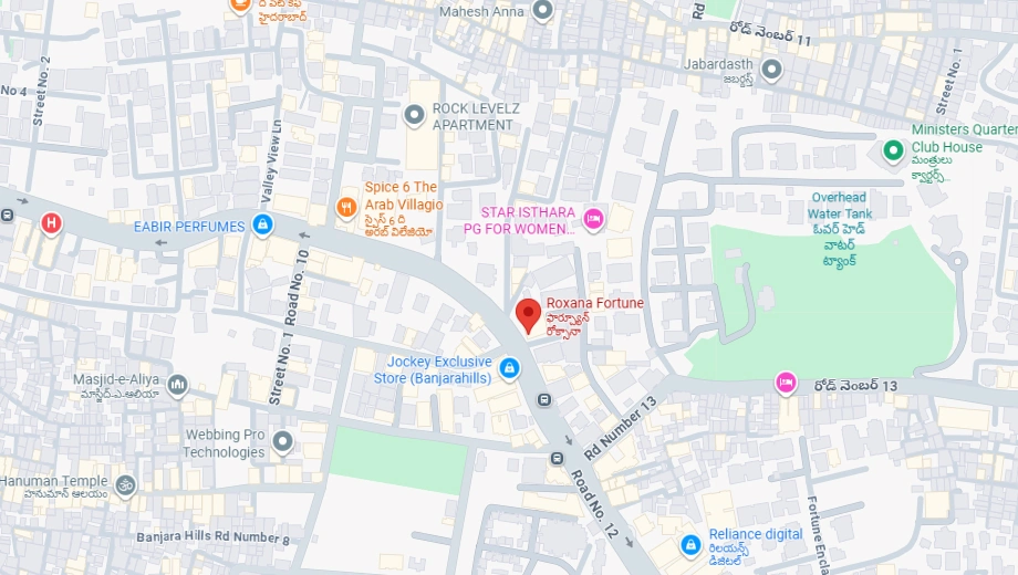 Location of Fortune Roxana in Banjara Hills, Hyderabad - Image 319475