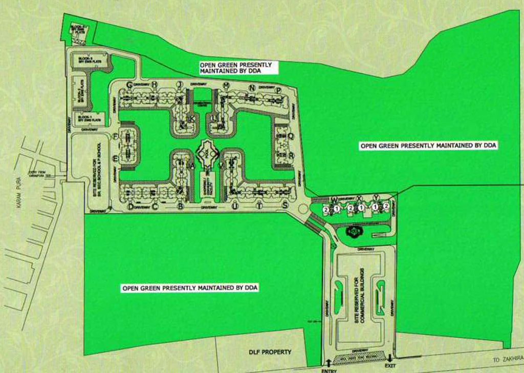 Master Plan of DLF Capital Greens in Moti Nagar, New Delhi - Image 337643