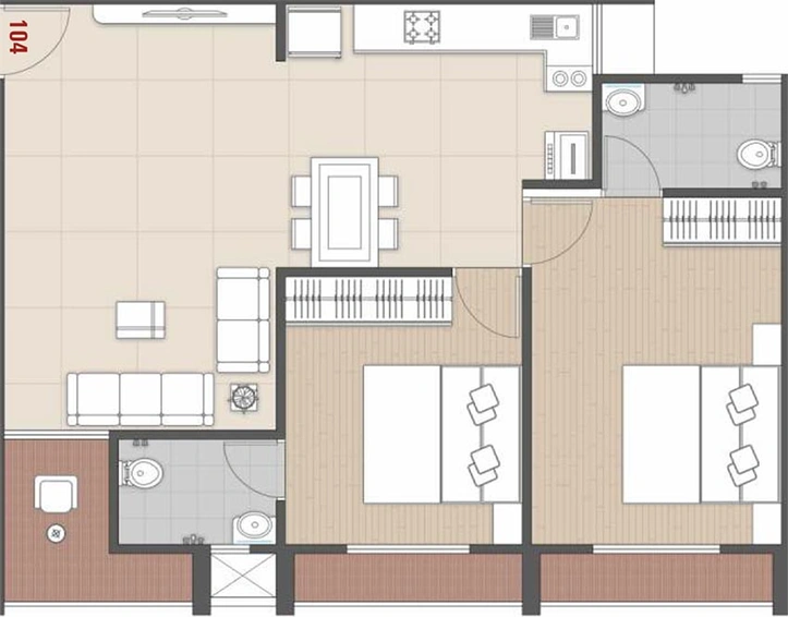 2 BHK Flat in Hadaf Residency in UNN, Surat - Image 849280