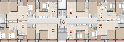 Floor Plan of Hadaf Residency in UNN, Surat - Image 260381