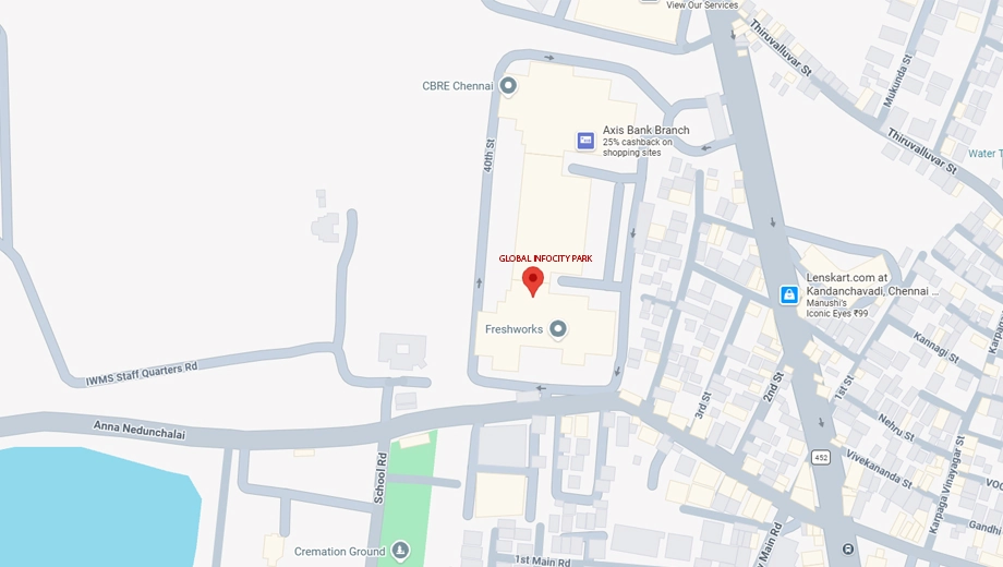 Location of Global Infocity Park in Perungudi, Chennai - Image 367067
