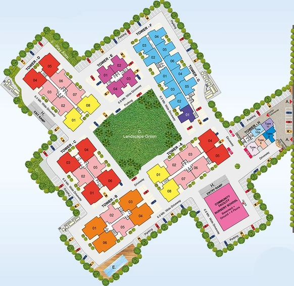 Master Plan of Uninav Residena in Raj Nagar Extension, Ghaziabad - Image 260390