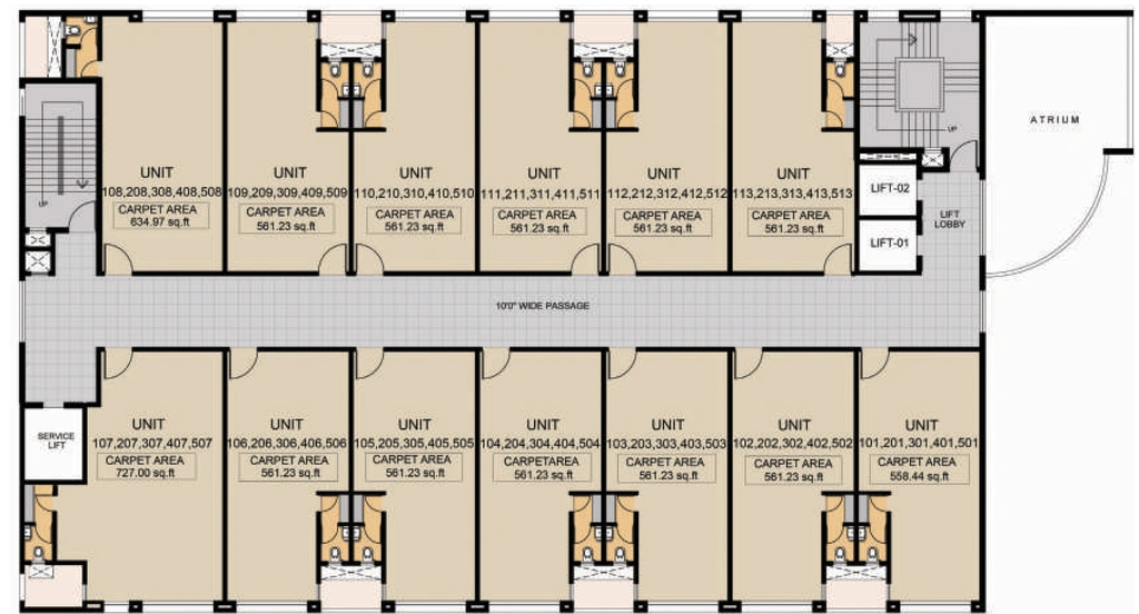 Floor Plan of Platinum Square Phase 2 in Viman Nagar, Pune - Image 279507