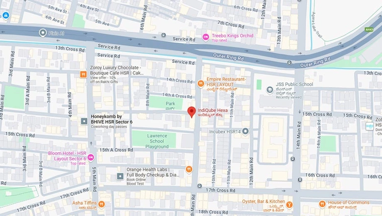 Location of Coworking Space in IndiQube Hexa, HSR Layout - Image 283971