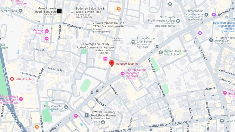 Location of Coworking Space in IndiQube Sapphire, Ashok Nagar - Image 284173