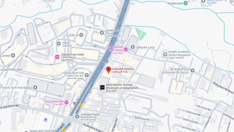Location of Coworking Space in IndiQube Gamma, Outer Ring Road - Image 284253