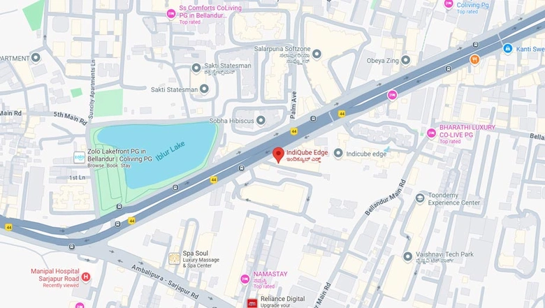 Location of Coworking Space in IndiQube Edge, Outer Ring Road - Image 284392