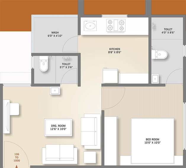 1 BHK Flat in Ganesh Arise in Vatva, Ahmedabad - Image 849296