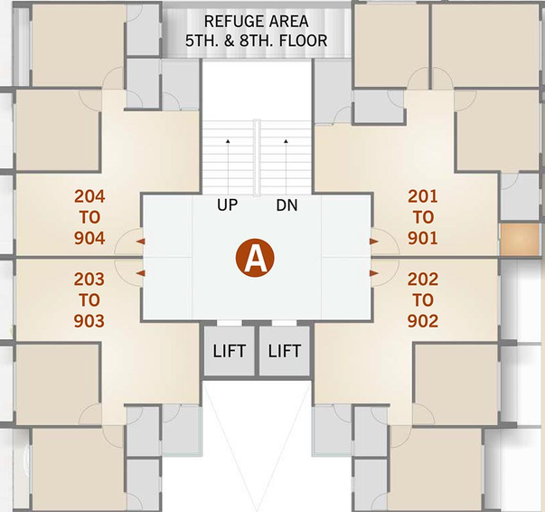Floor Plan of Ganesh Arise in Vatva, Ahmedabad - Image 260399