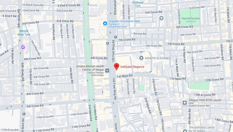 Location of Coworking Space in IndiQube Elegance, BTM Layout - Image 284755