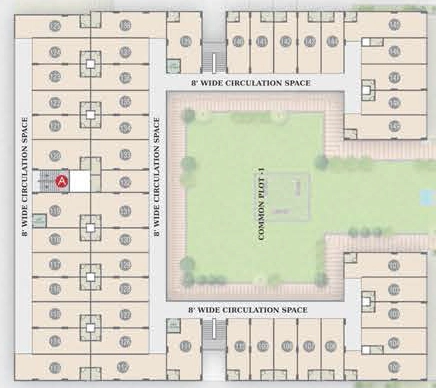 Floor Plan of Dharmadev Swaminarayan Business Park in Narol, Ahmedabad - Image 358011