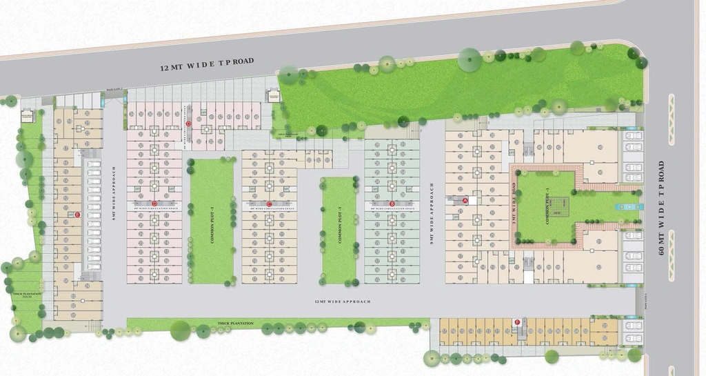 Master Plan of Dharmadev Swaminarayan Business Park in Narol, Ahmedabad - Image 358010
