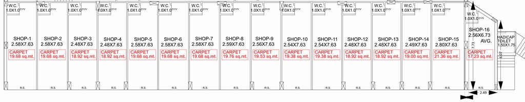 Floor Plan of Akshar Arcade in Memnagar, Ahmedabad - Image 357980