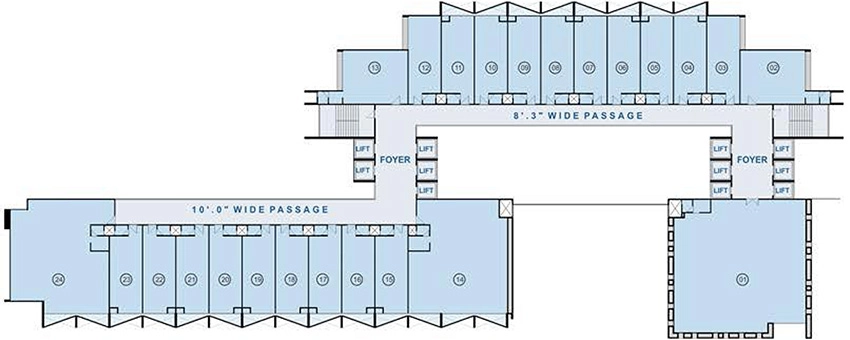 Floor Plan of Maple Trade Centre in Thaltej, Ahmedabad - Image 315908
