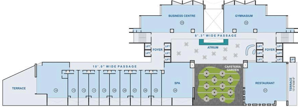Floor Plan of Maple Trade Centre in Thaltej, Ahmedabad - Image 315909