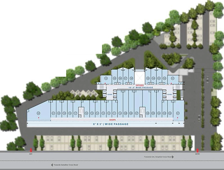 Master Plan of Maple Trade Centre in Thaltej, Ahmedabad - Image 315907