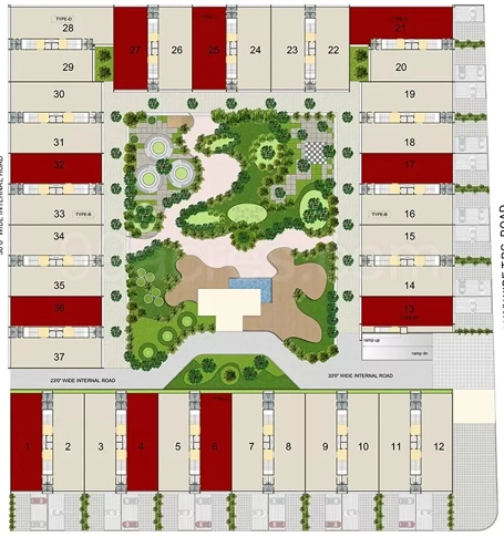 Floor Plan of Ganesh Magnet Corporate Park in Sola, Ahmedabad - Image 358057