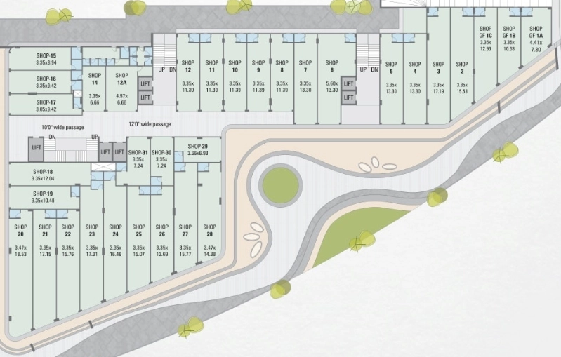 Floor Plan of Centerpoint Building in Gota, Ahmedabad - Image 358976