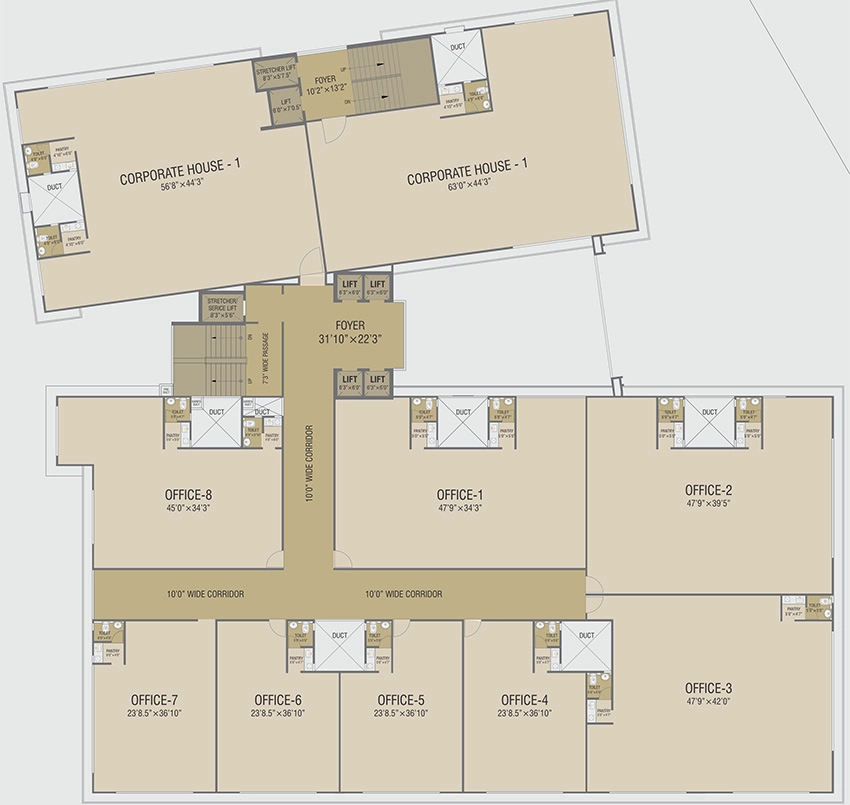 Floor Plan of Vivan Square in Satellite, Ahmedabad - Image 357436