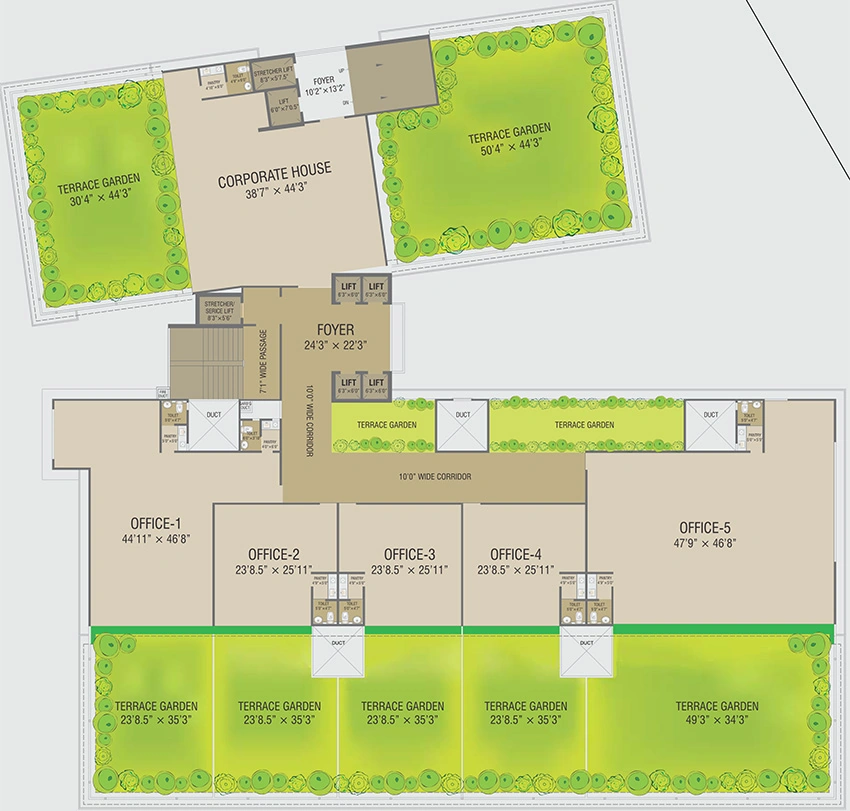 Floor Plan of Vivan Square in Satellite, Ahmedabad - Image 357437