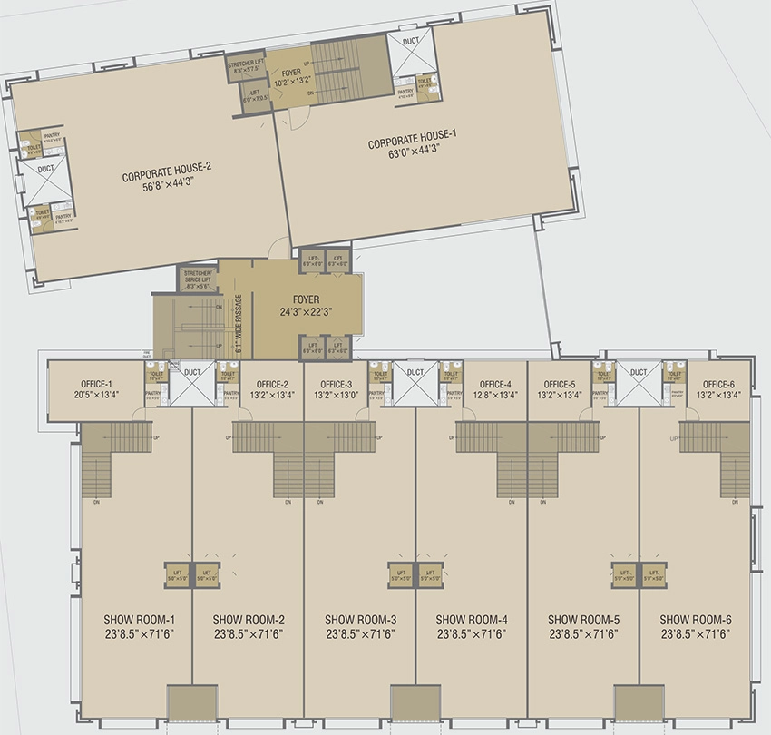 Floor Plan of Vivan Square in Satellite, Ahmedabad - Image 357435