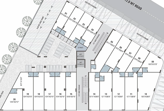 Floor Plan of SPG Echelon in Makarba, Ahmedabad - Image 316534